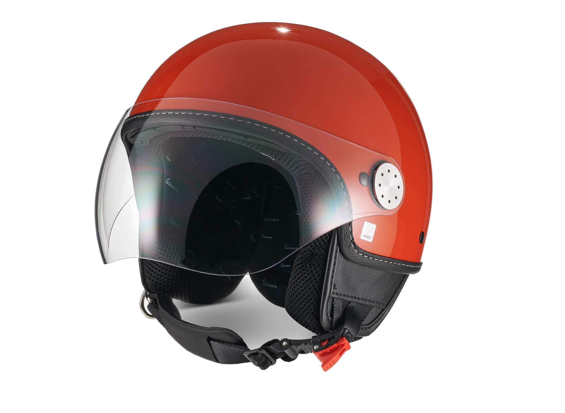 Vespa casque jet visor 4.0 orange impolsivo