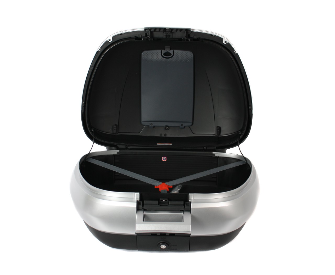 Top Case 50 l, (H4_gris mat 760/B) incl. coussin dorsal pour Piaggio MP3 500 Sport Advance HPE