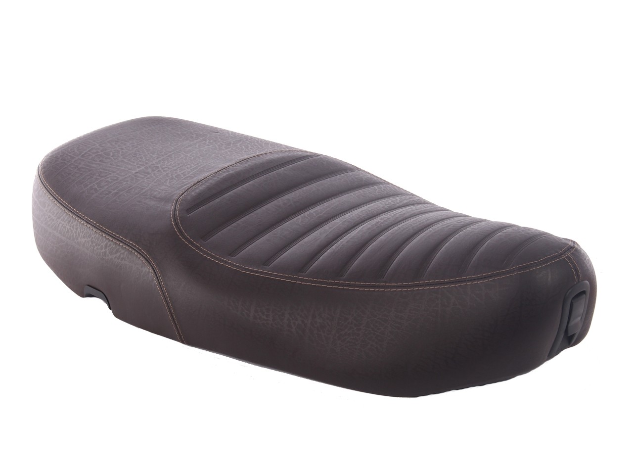 Selle Vespa marron foncé surpiquée pour LX 50-150ccm Touring, ET2/ET4 /LX/LXV/S 50-150ccm-