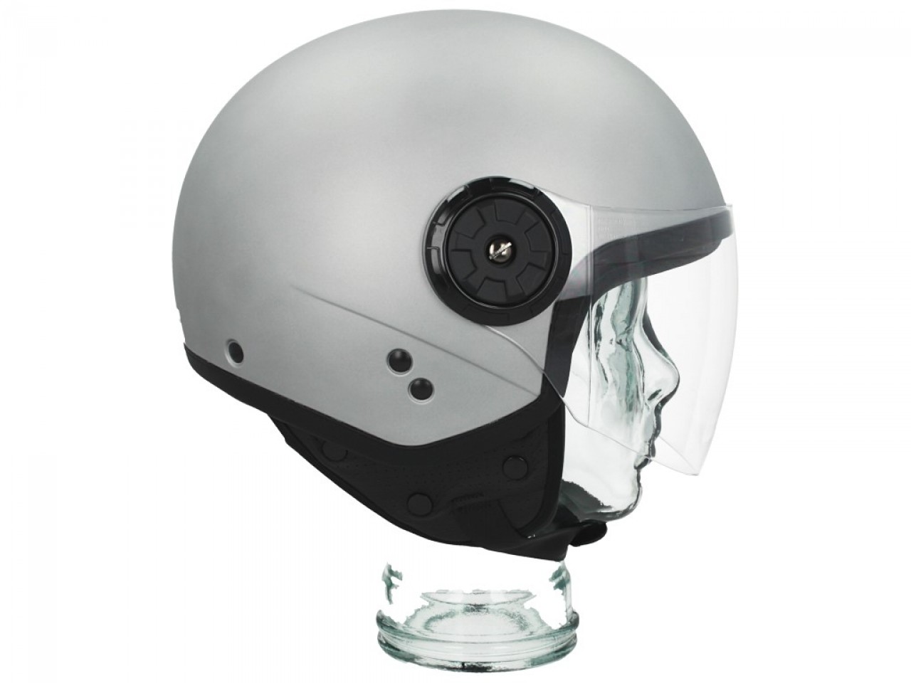 Casque jet Piaggio AWA Basejet gris mat