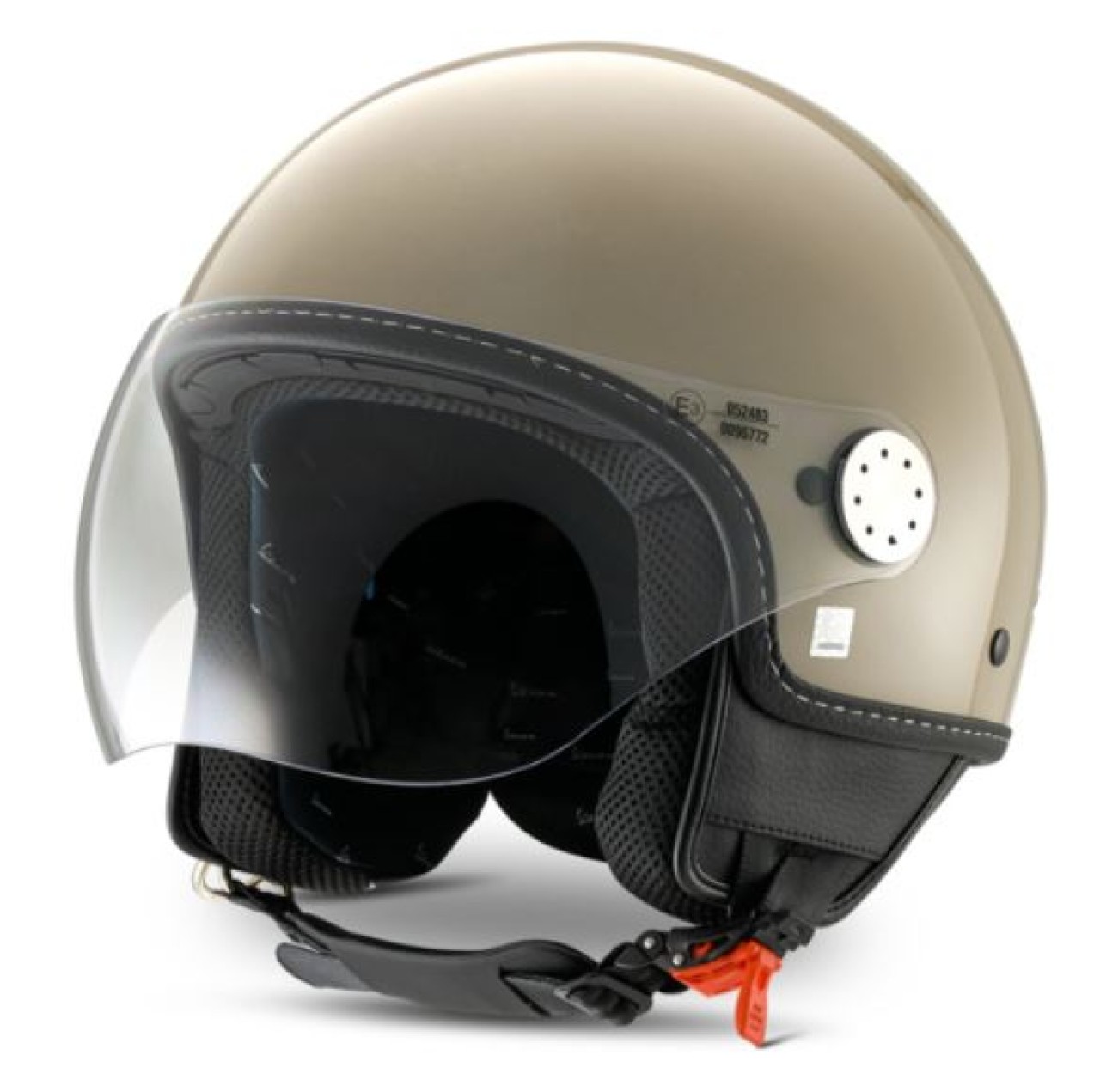 Casque jet Vespa, visière longue Vespa, beige (Q01) - L1