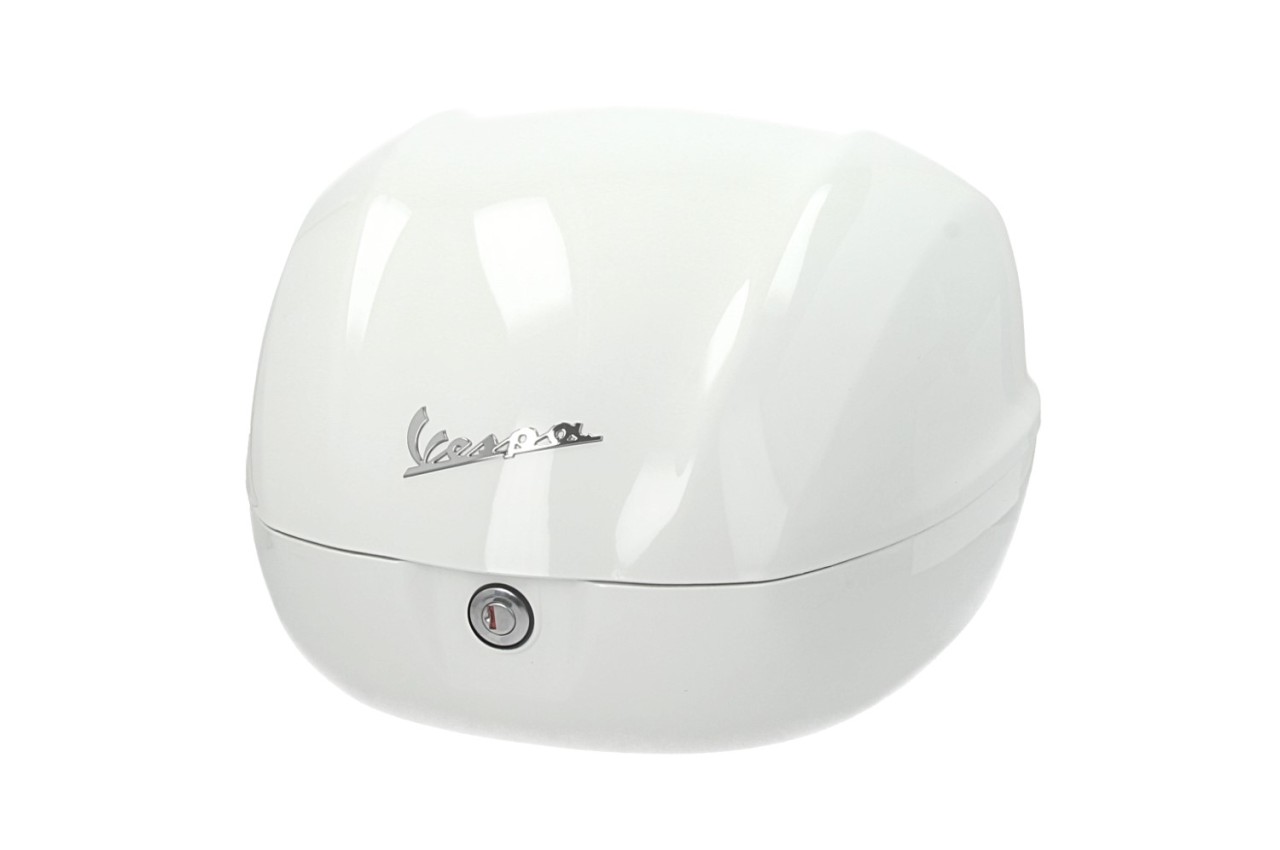 Top case Vespa 32 L blanc brillant B04 sans dossier