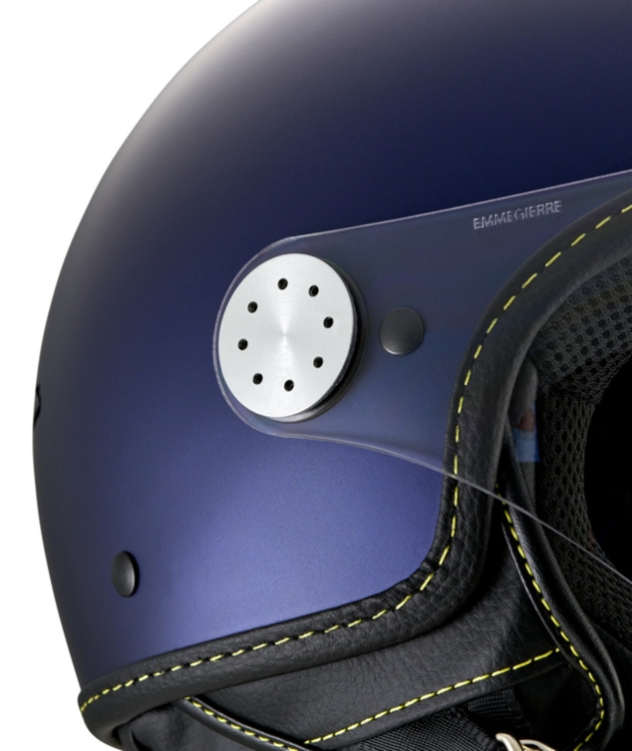 Vespa casque jet Visor 4.0 bleu Energico - Bluetooth