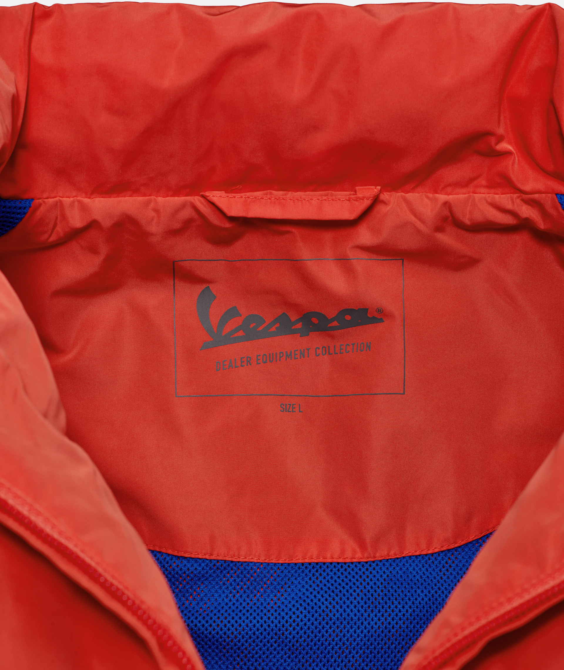 Veste coupe-vent Vespa orange «Flame», collection DEC