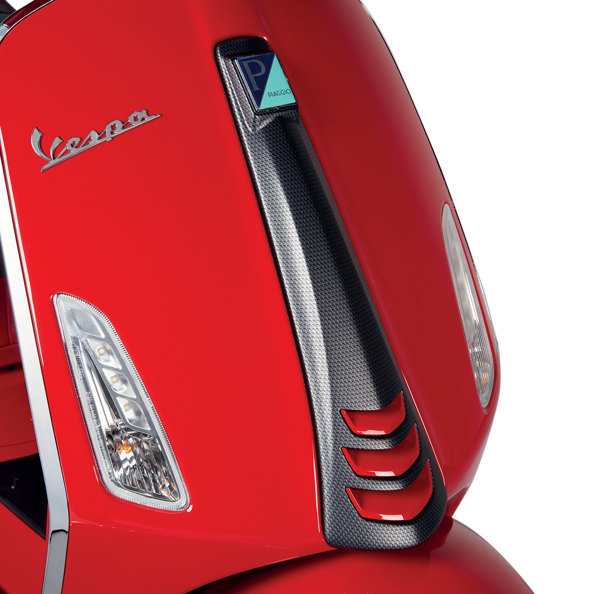 Couverture du bouclier avant (cascade) en look carbone pour Vespa Sprint