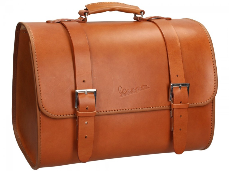 Sacoche en cuir originale Vespa - Marron