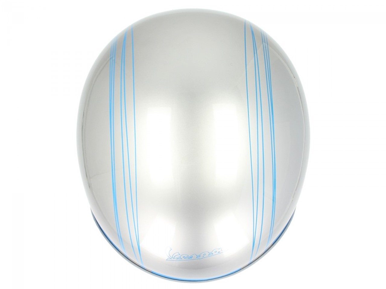 Casque jet Vespa Elettrica Tech blu (Bluetooth) argenté