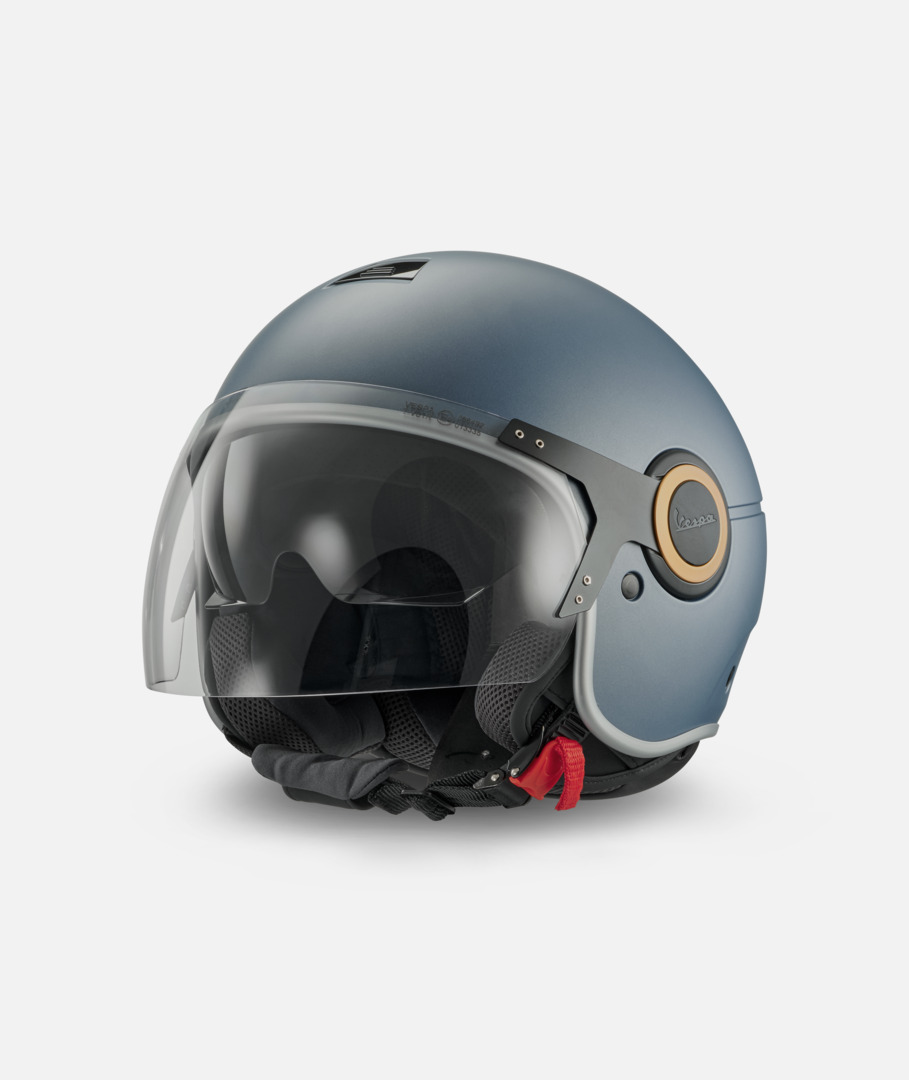 Casque jet Vespa Officina 8 bleu mat - L