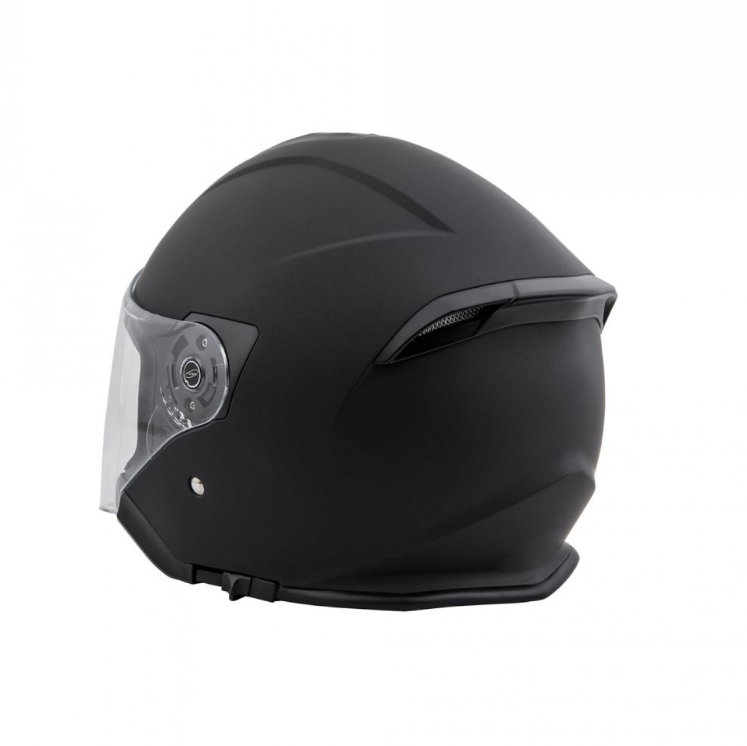 Casque jet Piaggio PFJ noir, mat