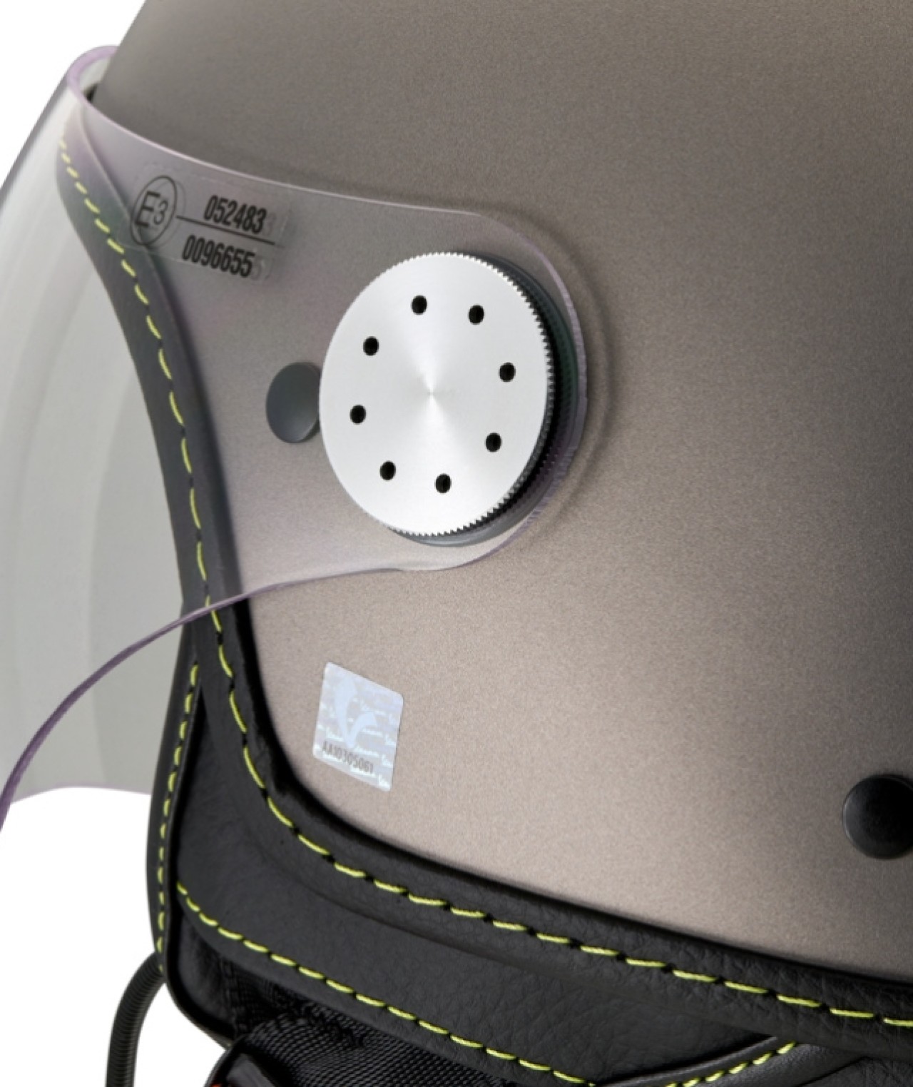 Vespa casque jet Visor 4.0 Grigio Ottimista Matt - Bluetooth