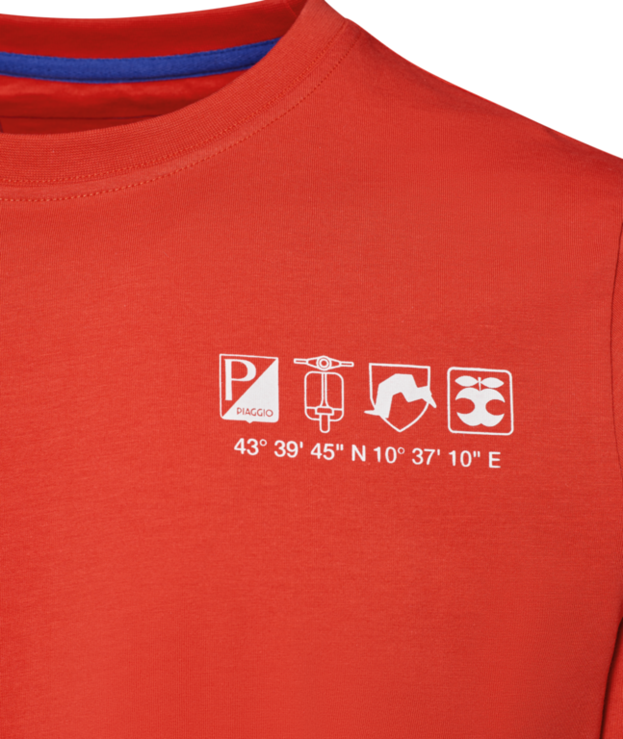T-shirt Vespa « Flame orange » de la collection DEC