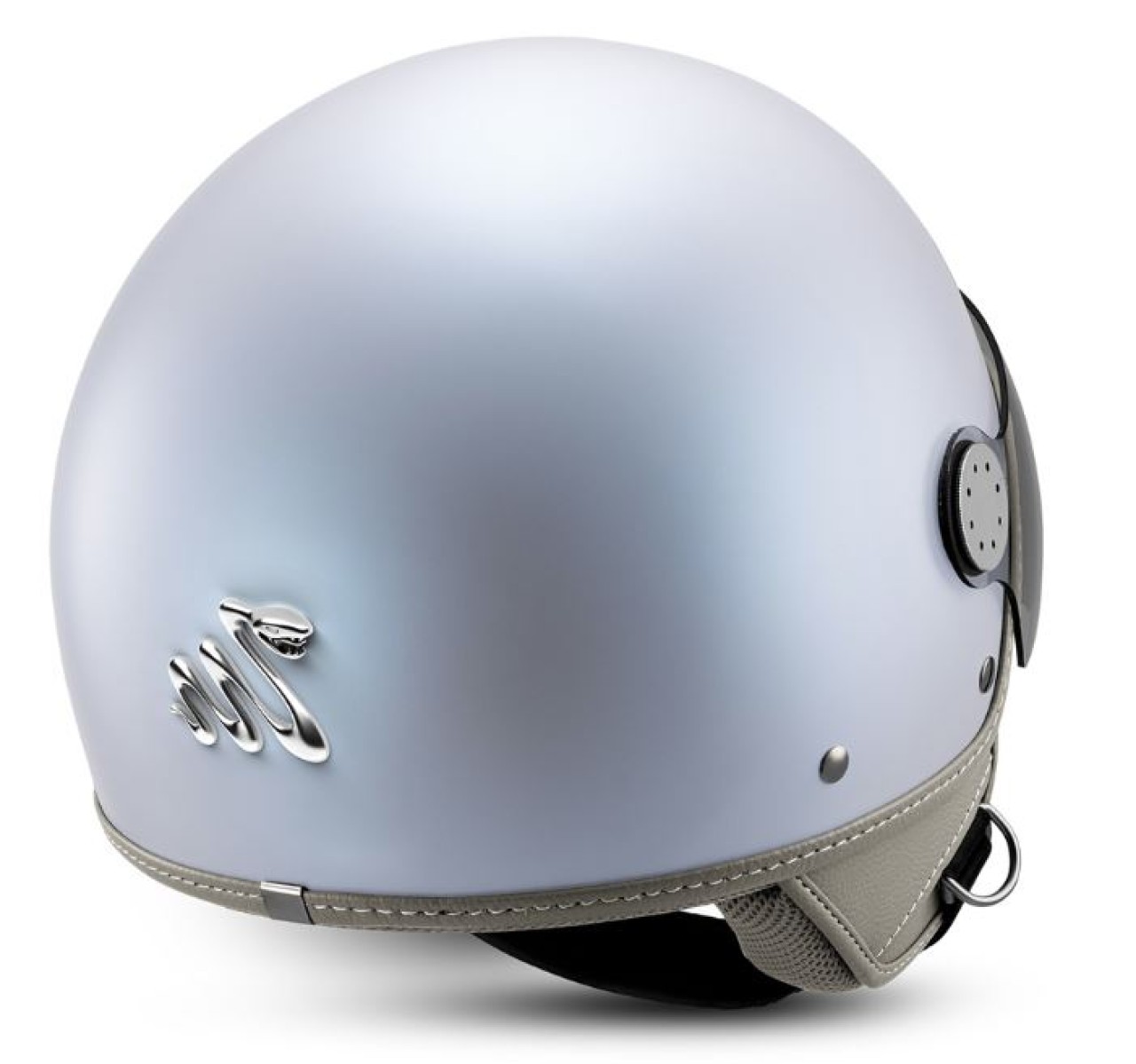 Vespa casque jet 12° Anniversary Snake, argent