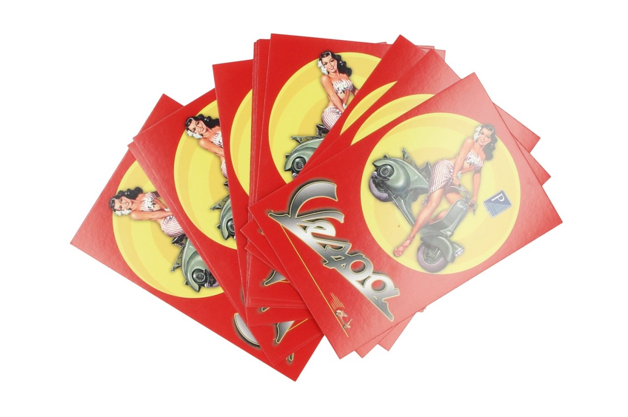 Carte postale Vespa, Vespa Pin up (12 pièces)