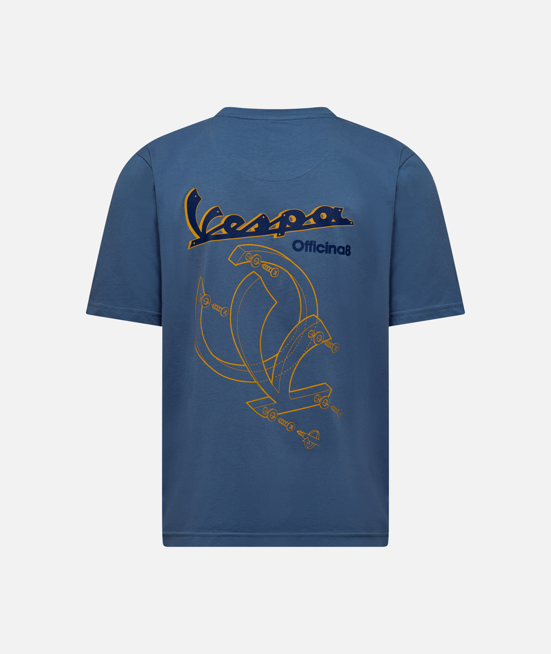 T-shirt Vespa Officina 8 bleu