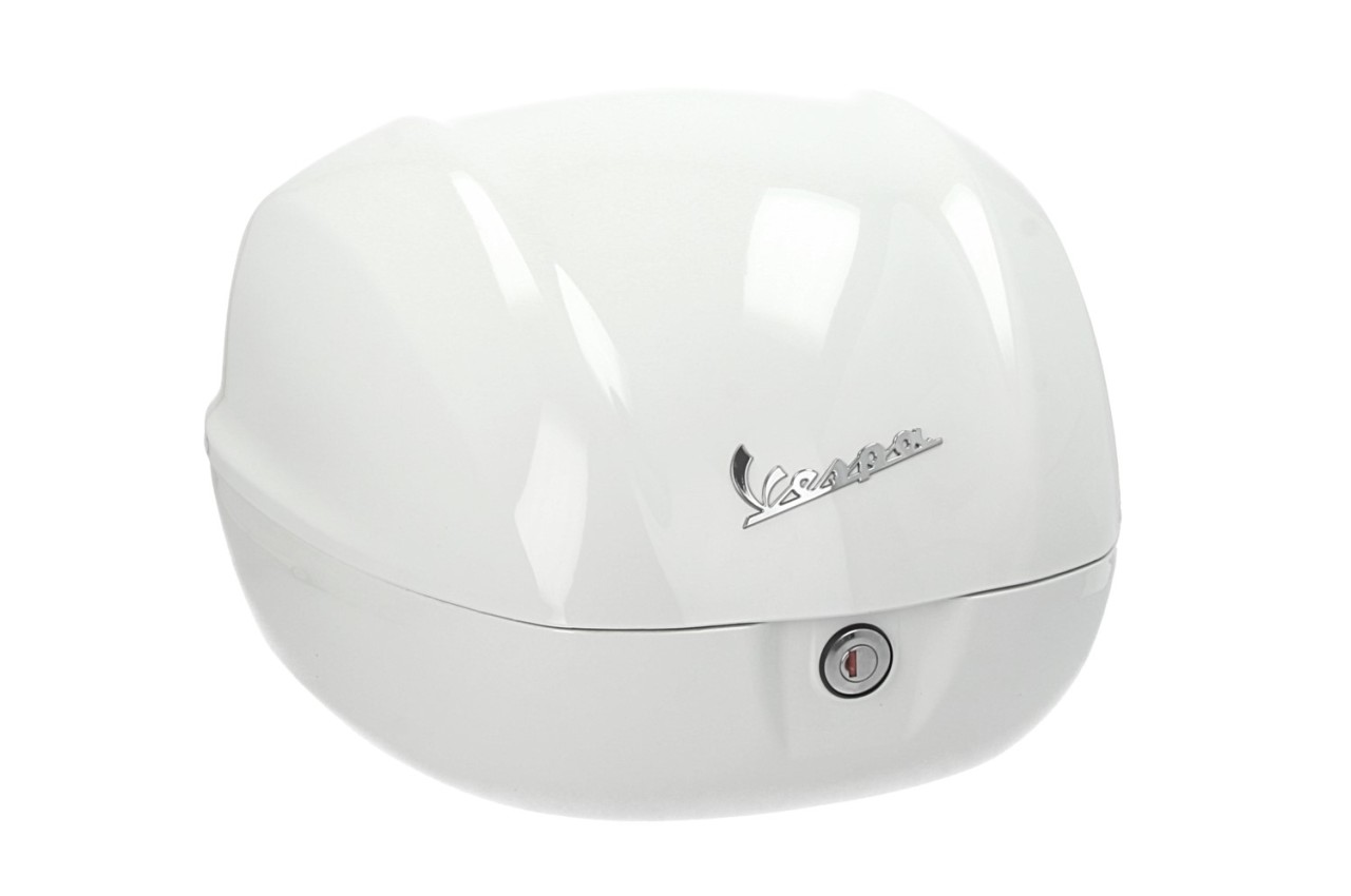 Top case Vespa 32 L blanc brillant B04 sans dossier