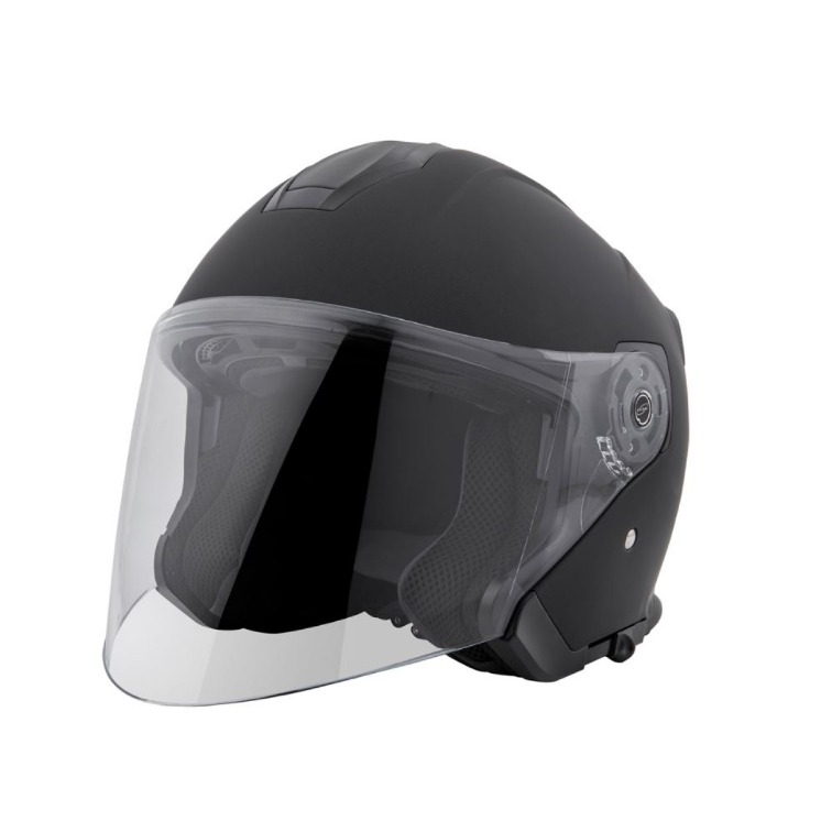 Casque jet Piaggio PFJ noir, mat